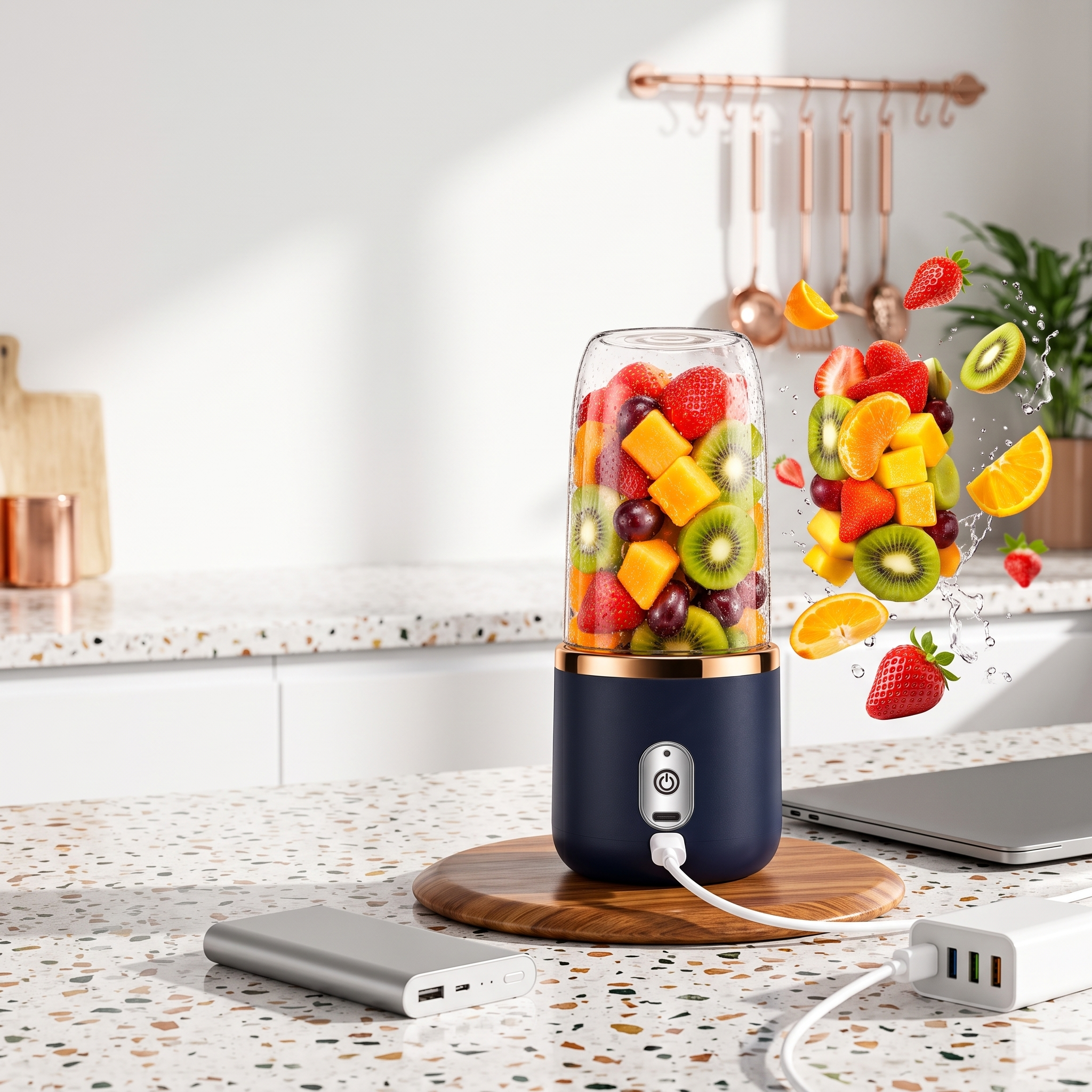 Mini liquidificador portátil recarregável